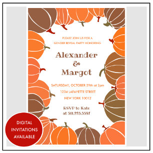 Halloween Geschlechtsenthüllungs-Einladungen Herbs Einladung