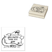Halloween-Gespenst mit Text-Einladung oder Karte Gummistempel (Stempel)