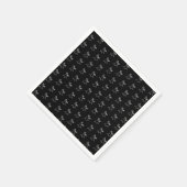 Halloween-Gespenst Schwarz-Weiß-Musterpapier Serviette (Ecke)