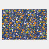 Halloween-Gespenst und Orangenkürbis Geschenkpapier Set (Vorderseite)