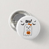 Halloween-Gespenster-Einkauf Button (Vorne & Hinten)