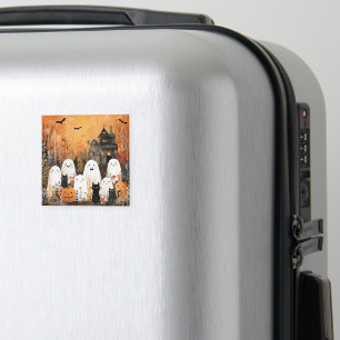 Halloween-Gespenster, schwarze Katzen und Fledermä Magnet