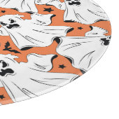 Halloween-Gespenster: Vintage Textur. Schneidebrett (Ecke)
