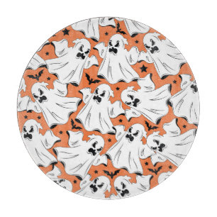Halloween-Gespenster: Vintage Textur. Schneidebrett