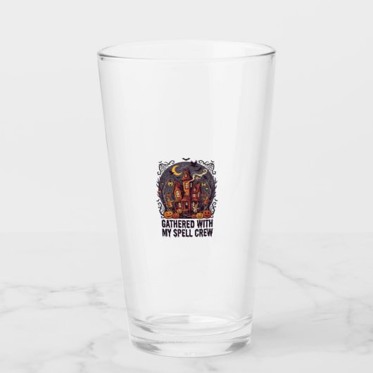 Halloween-Gespenstisches Erntefest Glas (Vorderseite)
