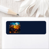 Halloween gesteinigte Glass Art Address Labels (Insitu)
