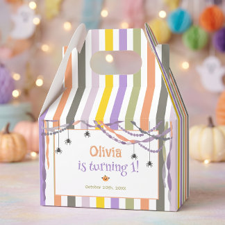 Halloween-gestreifte Geschenkbox zur Geburtstagsfe Geschenkschachtel