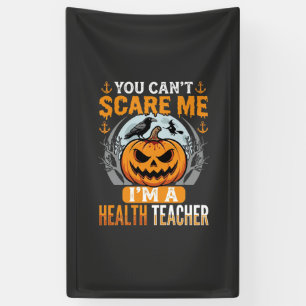 Halloween-Gesundheitslehrer Gruseliger Kürbis Kräh Banner