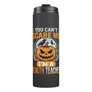 Halloween-Gesundheitslehrer Gruseliger Kürbis Kräh Thermosbecher