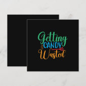 Halloween Getting Candy Wasted Birthday Einladung (Vorne/Hinten)
