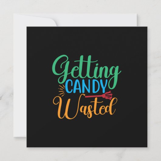 Halloween Getting Candy Wasted Birthday Einladung (Vorderseite)