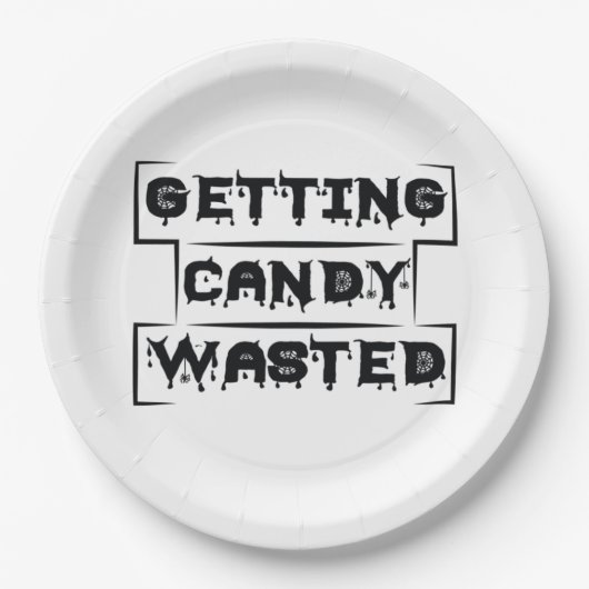 Halloween Getting Candy Wasted Birthday Pappteller (Vorderseite)
