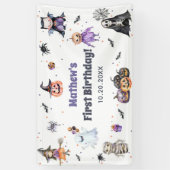 Halloween Ghost 1. Geburtstags-Party Banner (Vertikal)