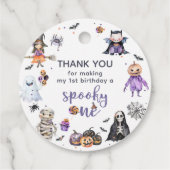 Halloween Ghost 1. Geburtstags-Party Geschenkanhänger (Rückseite)