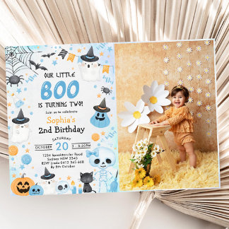 Halloween Ghost 2. Geburtstag Party Foto Einladung