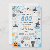 Halloween Ghost 2. Geburtstags-Party Einladung (Vorderseite)