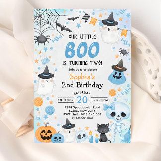 Halloween Ghost 2. Geburtstags-Party Einladung