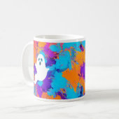 Halloween Ghost Abstrakt Holiday Tasse (Vorderseite Links)
