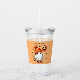 Halloween Ghost Acrylic Tumbler Acryltrinkbecher