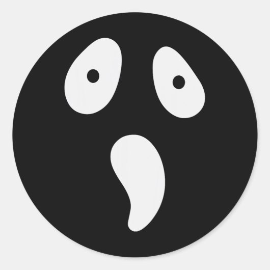 Halloween Ghost Albern Gesichtskostüm Funny Beängs Runder Aufkleber (Vorderseite)