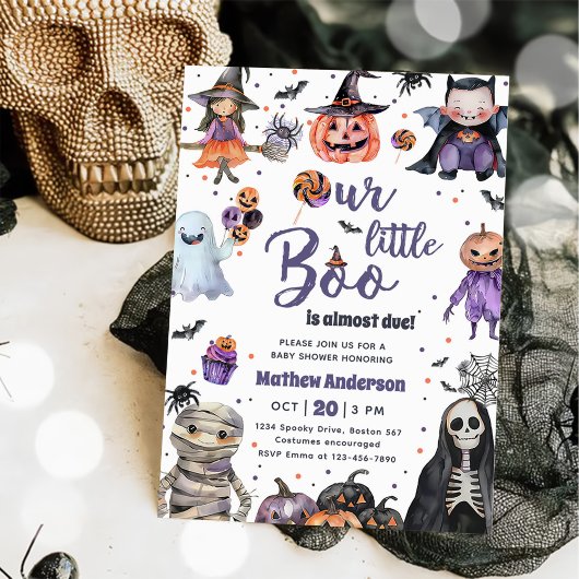 Halloween Ghost Baby Dusche Party Einladung