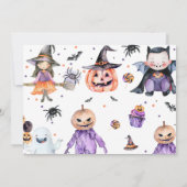 Halloween Ghost Baby Dusche Party Foto Einladung (Rückseite)