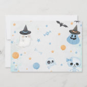 Halloween Ghost Baby Dusche Party Foto Einladung (Rückseite)