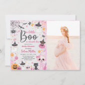 Halloween Ghost Baby Dusche Party Foto Einladung (Vorderseite)