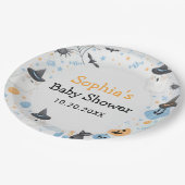 Halloween Ghost Baby Dusche Party Pappteller (Schrägansicht)