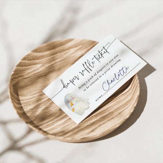 Halloween Ghost Baby Dusche Windeln Raffle Ticket Begleitkarte