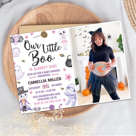 Halloween Ghost Baby Girl Dusche Party Foto Einladung