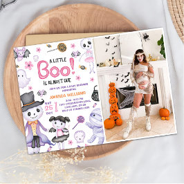 Halloween Ghost Baby Girl Dusche Party Foto Einladung