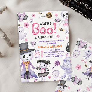 Halloween Ghost Baby Girl Shower Party Einladung