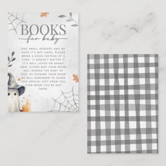 Halloween Ghost Baby Showbuchanfrage Begleitkarte (Vorne/Hinten)