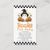 Halloween Ghost Baby Shower Books for Baby Begleitkarte (Vorderseite)