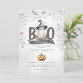 Halloween Ghost Baby Shower Einladung (Stehend Vorderseite)