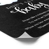 Halloween Ghost Baby Shower Say Baby Sign nicht Poster (Ecke)