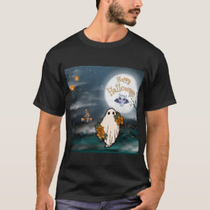 Halloween Ghost Bat Spiders T - Shirt