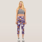 Halloween Ghost Bats Skull Pumpkin Capri Leggings (Vorderseite)
