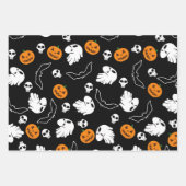 Halloween Ghost Bats Skull Pumpkin Geschenkpapier Set (Vorderseite 2)