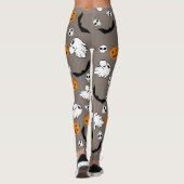 Halloween Ghost Bats Skull Pumpkin Leggings (Rückseite)