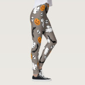 Halloween Ghost Bats Skull Pumpkin Leggings (Rechts)