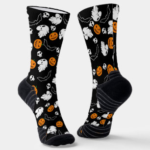 Halloween Ghost Bats Skull Pumpkin Socken