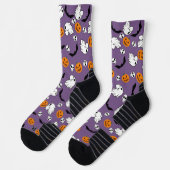 Halloween Ghost Bats Skull Pumpkin Socken (Links)