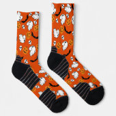 Halloween Ghost Bats Skull Pumpkin Socken (Rechts)