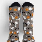 Halloween Ghost Bats Skull Pumpkin Socken (Oben)