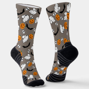Halloween Ghost Bats Skull Pumpkin Socken
