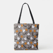 Halloween Ghost Bats Skull Pumpkin Tasche (Rückseite)