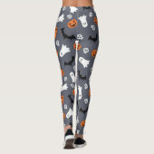 Halloween Ghost Bats und Pumpkins Leggings (Rückseite)