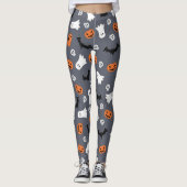 Halloween Ghost Bats und Pumpkins Leggings (Vorderseite)